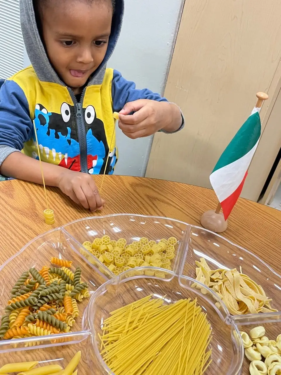 A student is learning about Pasta