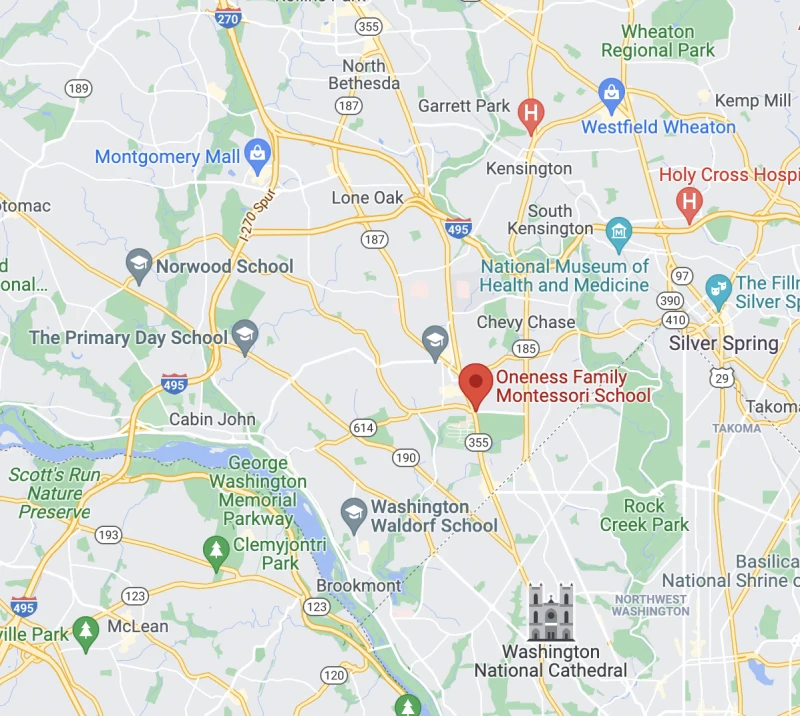 Map with directions to the school